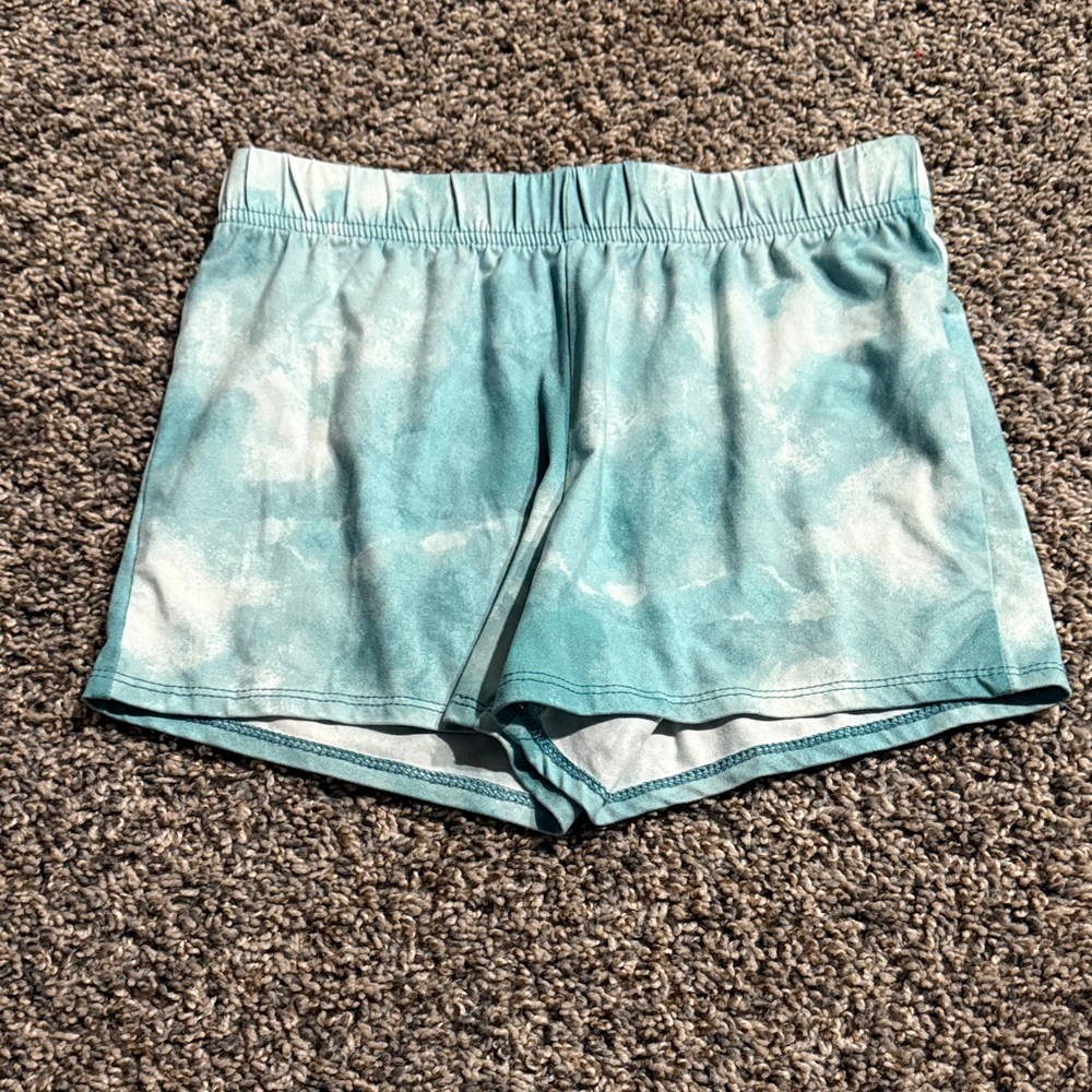 Wonder Nation Women's Blue Tie-Dye Athletic Shorts